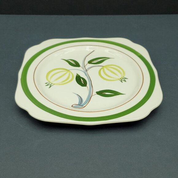 Blue Ridge Southern Potteries Forest Fruit Square Luncheon Plate Small Platter - Picture 5 of 5